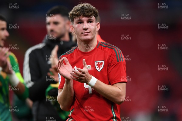 091025 - England v Wales - International Friendly - Lewis Koumas of Wales applauding fans at full time