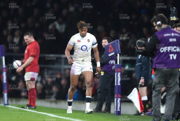 100218 - England v Wales - NatWest 6 Nations - Anthony Watson of England leaves the field