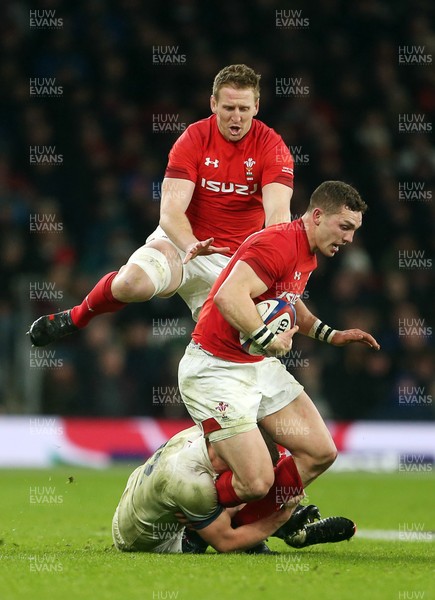100218 - England v Wales - Natwest 6 Nations - George North of Wales is tackled by Owen Farrell of England