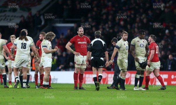 100218 - England v Wales - Natwest 6 Nations - Dejected Alun Wyn Jones of Wales at full time