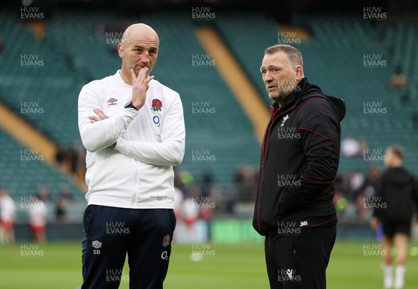 100224 - England v Wales - Guinness 6 Nations - England Head Coach Steve Borthwick and Wales Forwards Coach Jonathan Humphries