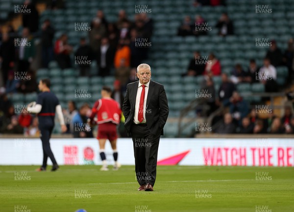 100224 - England v Wales - Guinness 6 Nations - Wales Head Coach Warren Gatland during the warm up