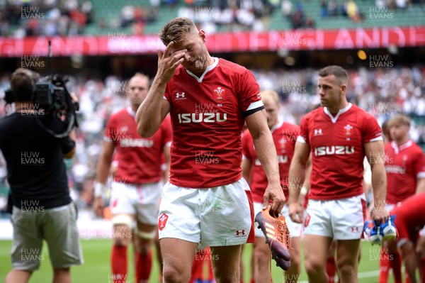 110819 - England v Wales - Quilter International - Dan Biggar of Wales looks dejected at the end of the game