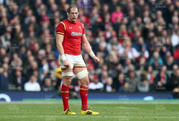 120316 - England v Wales - RBS 6 Nations - Alun Wyn Jones of Wales