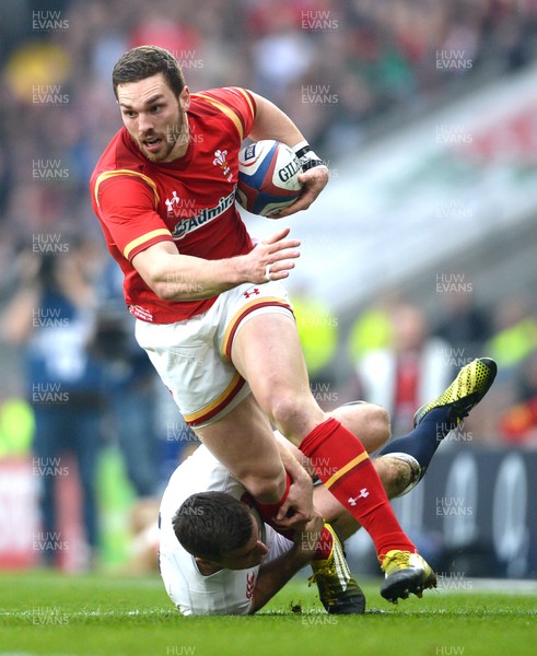 120316 - England v Wales - RBS 6 Nations 2016 -George North of Wales is tackled by George Ford of England