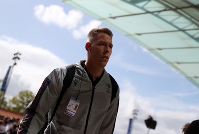 120823 - England v Wales - Summer Nations Series - Liam Williams of Wales arrives at the stadium