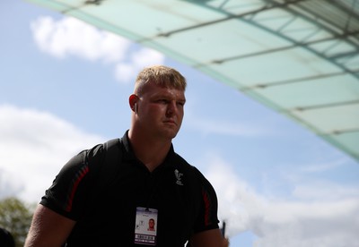 120823 - England v Wales - Summer Nations Series - Dewi Lake of Wales arrives at the stadium