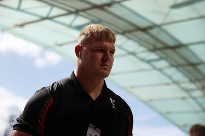 120823 - England v Wales - Summer Nations Series - Dewi Lake of Wales arrives at the stadium