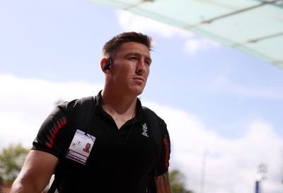 120823 - England v Wales - Summer Nations Series - Josh Adams of Wales arrives at the stadium