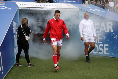 120823 - England v Wales - Summer Nations Series - Josh Adams of Wales walks out on his 50th cap