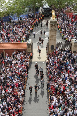 120823 - England v Wales, Summer Nations Series 2023 - The Wales team arrive at Twickenham ahead of the match