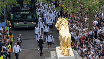 120823 - England v Wales, Summer Nations Series 2023 - The England team arrive at Twickenham ahead of the match