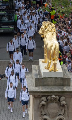 120823 - England v Wales, Summer Nations Series 2023 - The England team arrive at Twickenham ahead of the match