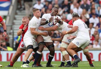 120823 - England v Wales, Summer Nations Series 2023 - Maro Itoje of England claims the ball