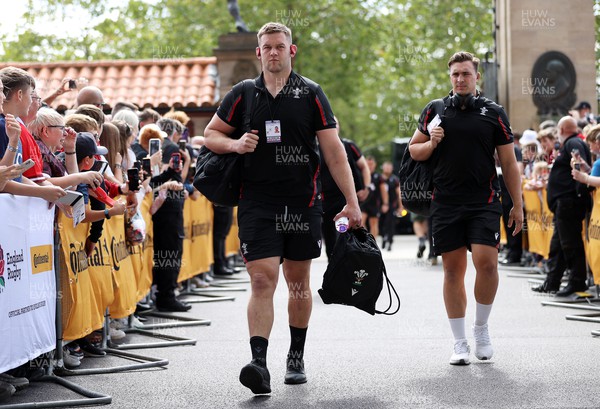 120823 - England v Wales - Summer Nations Series - Dan Lydiate and Taine Basham arrive at the stadium