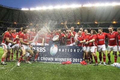 250212 England v WalesWales'  celebrate winning the Triple Crown