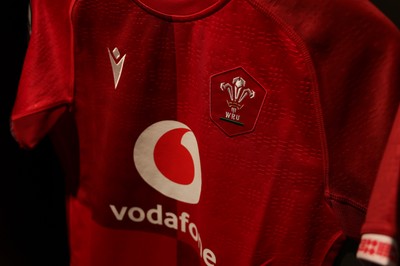 250426 - England v Wales, 2026 Guinness Women’s 6 Nations - Wales match jerseys hang in the changing room ahead of the match