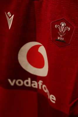 250426 - England v Wales, 2026 Guinness Women’s 6 Nations - Wales match jerseys hang in the changing room ahead of the match
