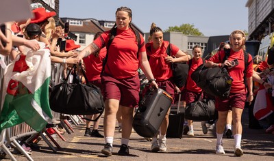 250426 - England v Wales, 2026 Guinness Women’s 6 Nations - Maisie Davies of Wales as the Wales team arrive at Ashton Gate