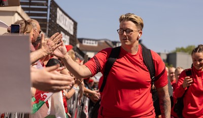250426 - England v Wales, 2026 Guinness Women’s 6 Nations - Donna Rose of Wales as the Wales team arrive at Ashton Gate