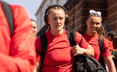 250426 - England v Wales, 2026 Guinness Women’s 6 Nations - Lleucu George of Wales as the Wales team arrive at Ashton Gate