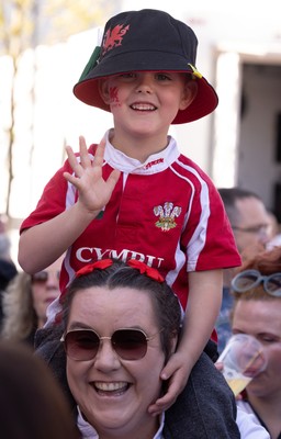 250426 - England v Wales, 2026 Guinness Women’s 6 Nations - Wales fans wait for the team to arrive