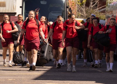 250426 - England v Wales, 2026 Guinness Women’s 6 Nations - The Wales team arrive at Ashton Gate