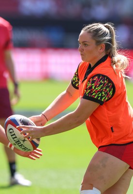 250426 - England v Wales, 2026 Guinness Women’s 6 Nations - Freya Bell of Wales during warm up