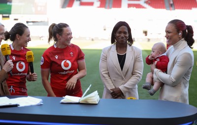 250426 - England v Wales, 2026 Guinness Women’s 6 Nations - Jasmine Joyce of Wales and Alisha Joyce of Wales give BBC interview after the match