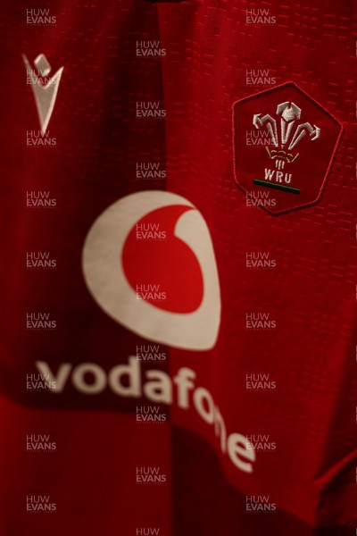 250426 - England v Wales, 2026 Guinness Women’s 6 Nations - Wales match jerseys hang in the changing room ahead of the match