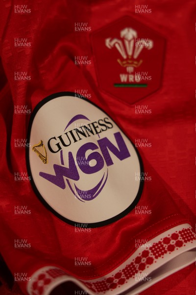 250426 - England v Wales, 2026 Guinness Women’s 6 Nations - Wales match jerseys hang in the changing room ahead of the match