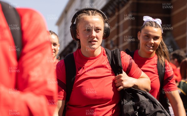 250426 - England v Wales, 2026 Guinness Women’s 6 Nations - Lleucu George of Wales as the Wales team arrive at Ashton Gate