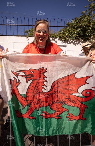 250426 - England v Wales, 2026 Guinness Women’s 6 Nations - Wales fans wait for the Wales team arrive at Ashton Gate