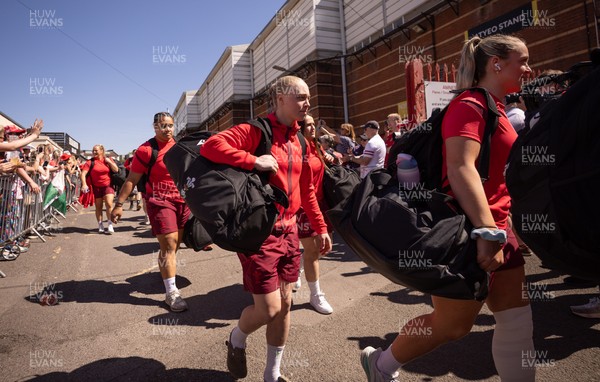 250426 - England v Wales, 2026 Guinness Women’s 6 Nations - The Wales team arrive at Ashton Gate