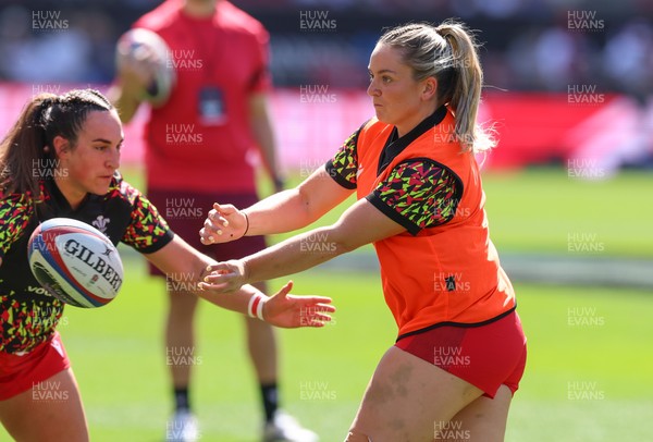 250426 - England v Wales, 2026 Guinness Women’s 6 Nations - Freya Bell of Wales during warm up