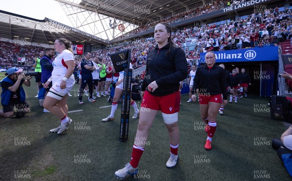 250426 - England v Wales, 2026 Guinness Women’s 6 Nations - Maisie Davies of Wales walks out at the start of the match
