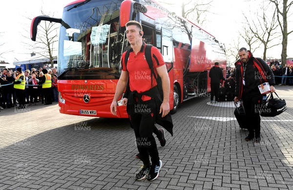 260222 - England v Wales - Guinness Six Nations 2022 - Josh Adams of Wales arrives