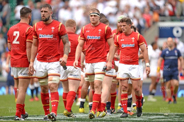 290516 - England v Wales - Old Mutual Wealth Cup -Josh Turnbull, James King and Lloyd Williams leave the field at the end of the game