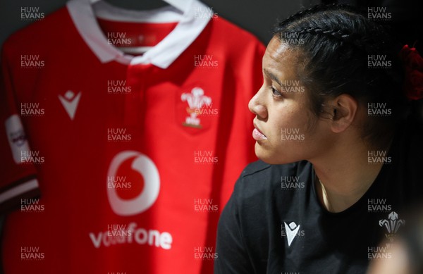 300324 - England v Wales, Guinness Women’s 6 Nations - Sisilia Tuipulotu of Wales  in the changing room ahead of the match
