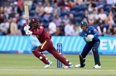010625 - England v West Indies - 2nd ODI at Sophia Gardens - Shai Hope of West Indies batting