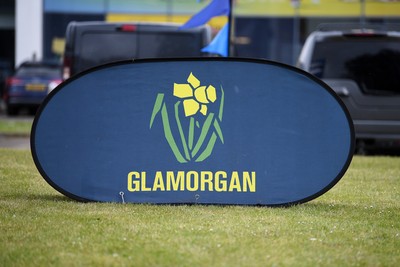 160526 - England Women v New Zealand Women - Metro Bank One Day International - Glamorgan banner on the lawn