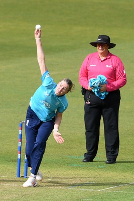 160526 - England Women v New Zealand Women - Metro Bank One Day International - Lauren Bell of England Women bowling