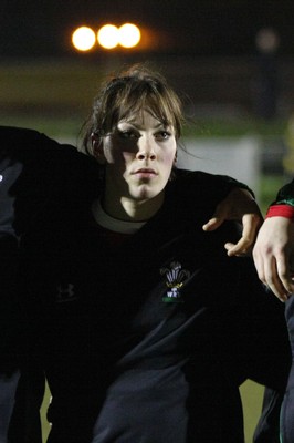 06.02.10 England v Wales - Women's - 6 Nations -  Wales' Ceri Redman prepares herself as she makes her 6 Nations debut.  