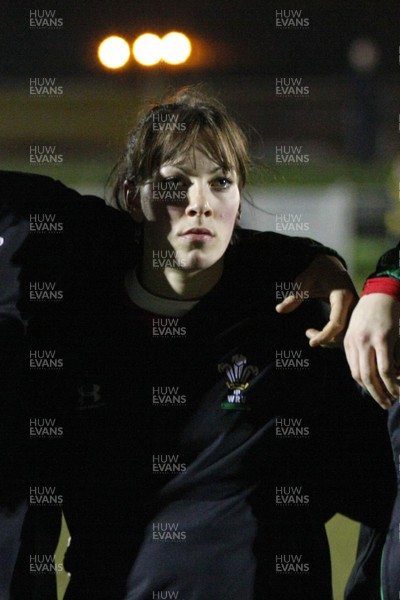 06.02.10 England v Wales - Women's - 6 Nations -  Wales' Ceri Redman prepares herself as she makes her 6 Nations debut.  