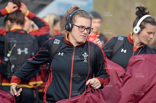 120316 England v Wales Women Carys Phillips of Wales arrives at The Stoop