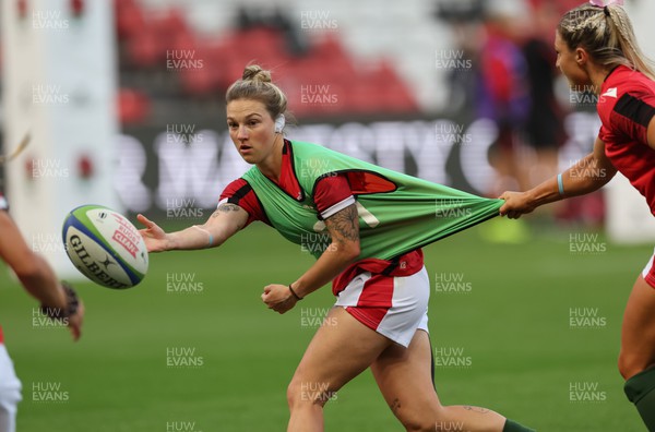 140922 - England Women v Wales Women, Women’s Rugby World Cup Warm-up Match - Keira Bevan of Wales during warm up