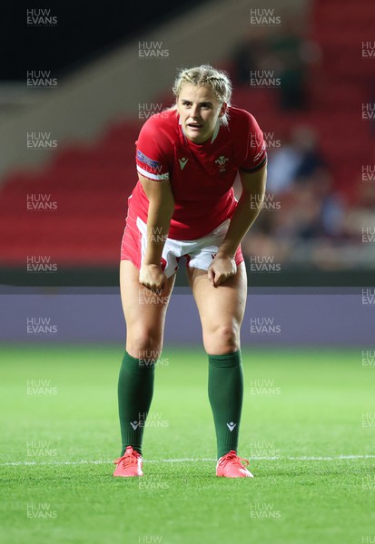 140922 - England Women v Wales Women, Women’s Rugby World Cup Warm-up Match - Carys Williams-Morris of Wales