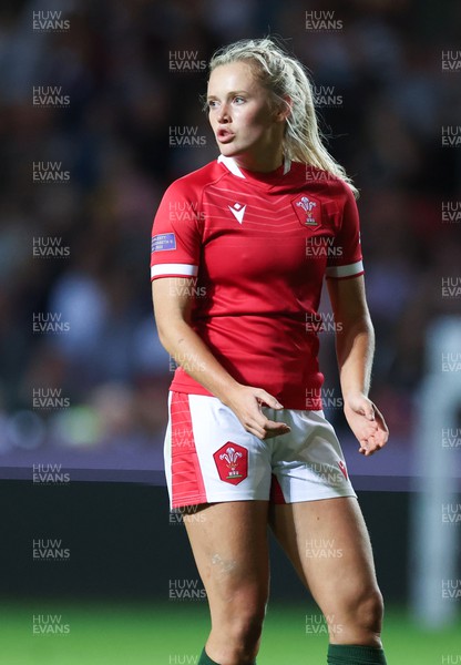 140922 - England Women v Wales Women, Women’s Rugby World Cup Warm-up Match - Megan Webb of Wales