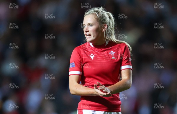 140922 - England Women v Wales Women, Women’s Rugby World Cup Warm-up Match - Megan Webb of Wales