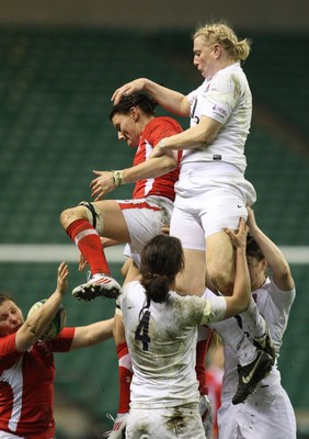 250212 - England Women v Wales Women - Action from the match